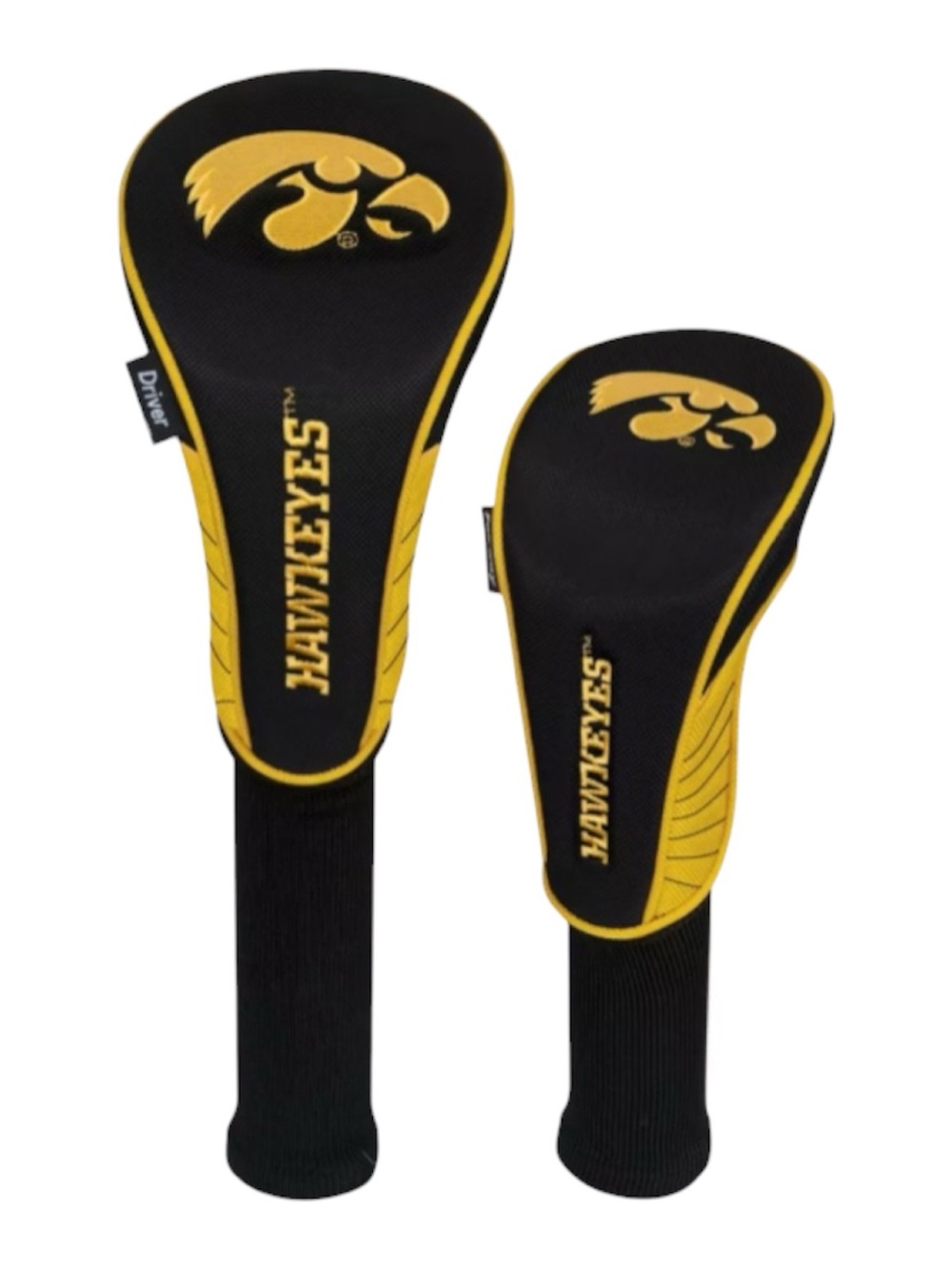 Iowa Hawkeyes Black & Gold Golf Club Headcovers - Set of 2 NEW